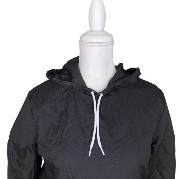 American Apparel black cropped windbreaker jacket medium - Picture 6 of 13